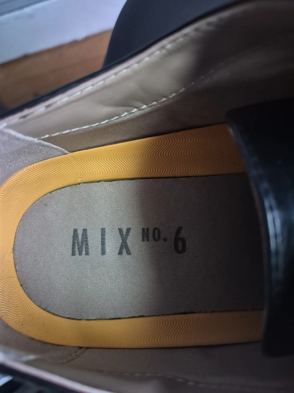Mix No. 6 Black Leather Brogue Derby Shoes